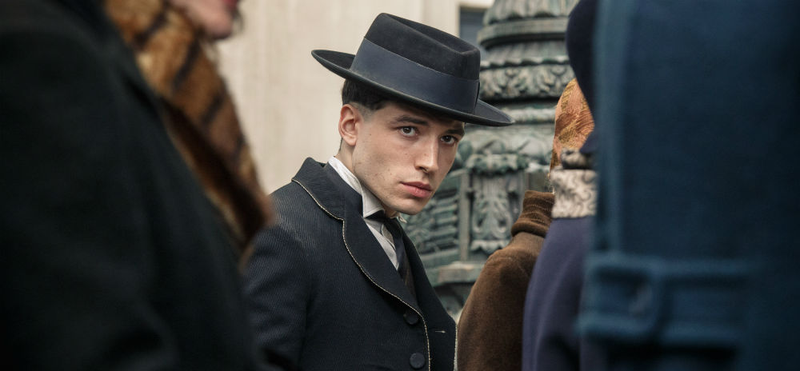 Ezra Miller as Credence Barebone, a major player in Fantastic Beasts.